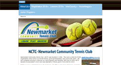 Desktop Screenshot of newmarkettennis.ca